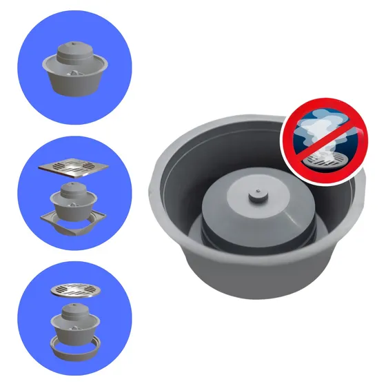 Adaptador Tira Mau Cheiro Ralos E Porta Grelhas 10cm Astra