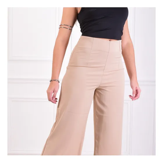 Pantalon Sastrero Con Pinzas Capri Mujer Megan 