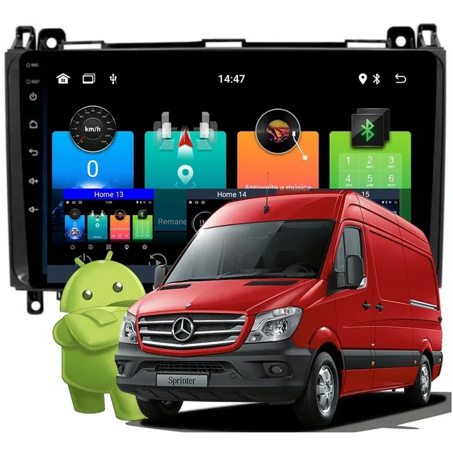 Central Multimidia Android Sprinter 515 Gps Cam De Re Usb