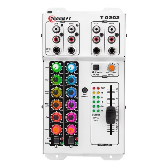 Mesa Som Taramps T0202 Multicolor 2 Entradas 2 Saídas Led