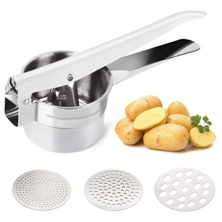 Machucador Ricer Triturador Patatas Inoxidable Ricer Verdura Machucador Ricer Triturador Patatas Inoxidable Ricer Verdura
