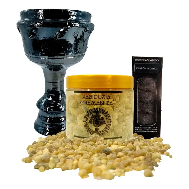 Kit Día De Muertos Copalera + 150gr De Copal+ Carbón Vegetal