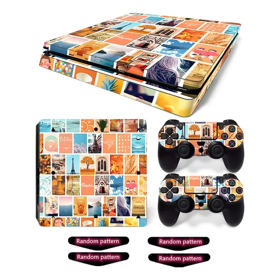 Paquete De Pegatinas Ps4 Slim - Vinilo Todo Cuerpo Y Sticker