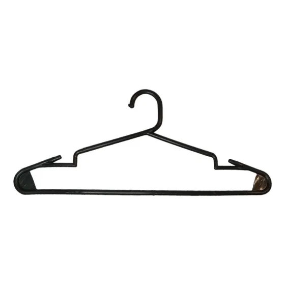 Perchas Plásticas Negras Reforzadas- Pack De 50 Unidades