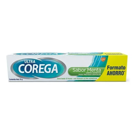 Ultra Corega X 70 Grs Sabor Menta Con Formula Ultra Adhesiva
