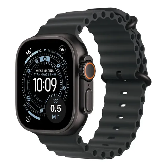 Apple Watch Ultra 3 GPS + Cellular • Caja de titanio negro de 49 mm • Correa Ocean negra | Cuotas sin interés
