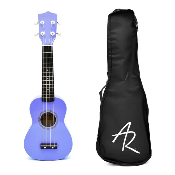 Ukelele Soprano Aston Reed Au01l-21 Colores Funda En Cuot