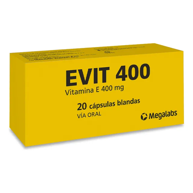 Evit® 400mg X 20 Cápsulas | Vitamina E Megalabs