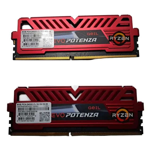 Ram Ddr4 Geil Evo Potenza 3000 Mhz De 8 Gb, Color Rojo