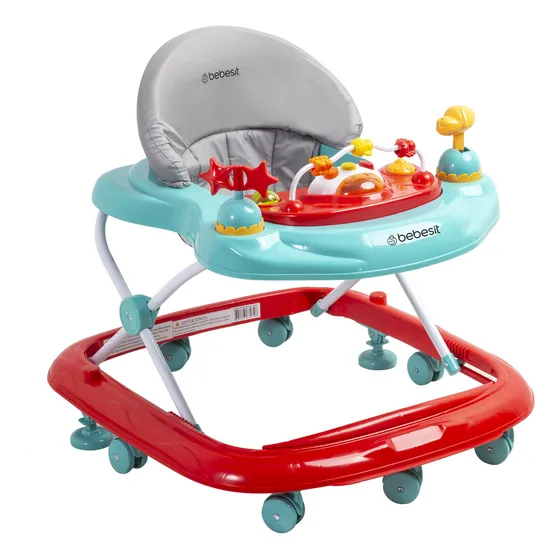 Andador Musical Airbus Rojo Celeste
