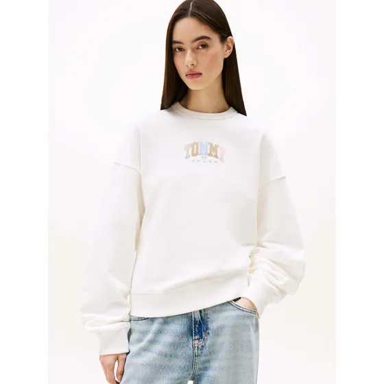 Sudadera Holgada Estilo Universitario De Mujer Tommy Jeans