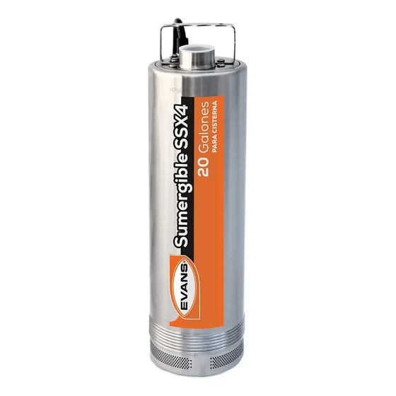 Bomba Sumergible Para Cisterna Evans 1.5hp 3f 20gpm Inox
