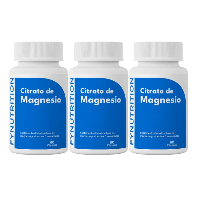 Citrato De Magnesio - Fynutrition - 60 Cápsulas X3