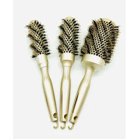 Set 3 Cepillos Térmico Ceramic Brushing Alisado Color Marrón