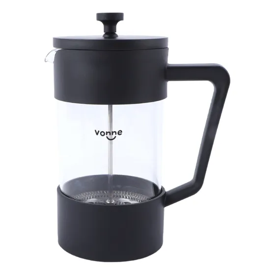 Cafetera Francesa Premium 1000ml C/embolo Acero Inox Vonne CCFIPP10 Color Transparente