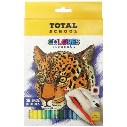 Lápices De Colores Redondos 4 Mm 36 L Total School