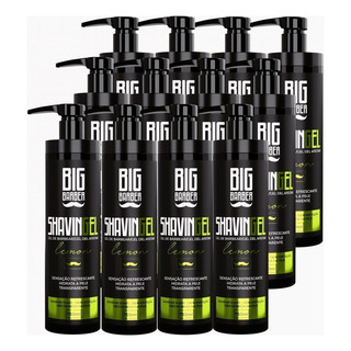 Shaving Gel De Barbear Big Barber 750ml Limão Kit 12 Unidade Shaving Gel De Barbear Big Barber 750ml Limão Kit 12 Unidade