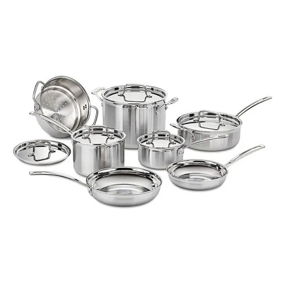 Juego De Olla Cuisinart 12 Piezas D/acero Inox Triple Capa