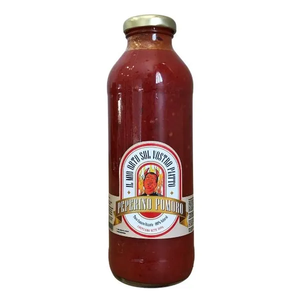 Salsa De Tomate Picante Peperino Pomoro 480 Ml