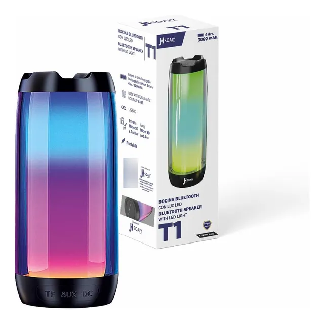 Bocina Bluetooth Sonido 360 Iluminación Rgb Jh Soaiy