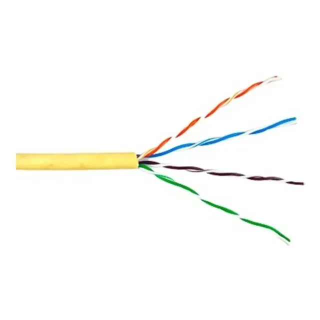 Cable 305m Utp Cat6 Amarillo Ul 350mhz Cctv Control Rs485