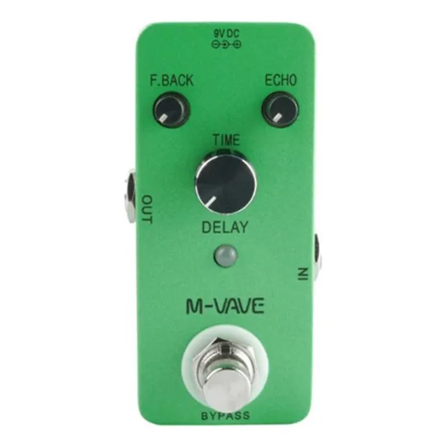 Pedal De Guitarra Delay Marca Cuvave Color Verde