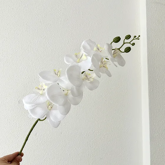 4pcsdecoração De Mesa Com Orquídeas Artificiais De Luxo