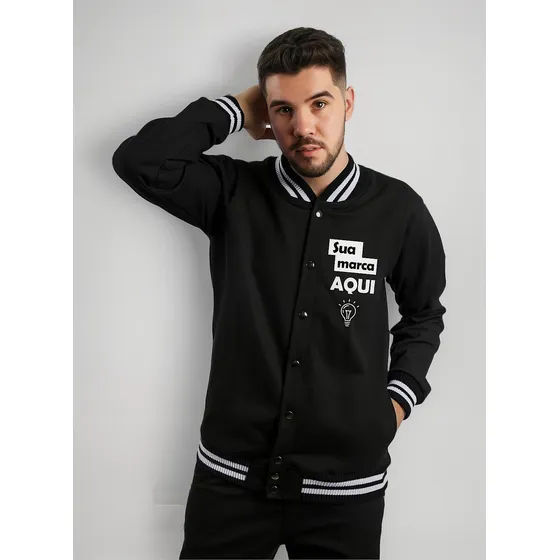 Jaqueta Personalizada Logo Empresa Moletom Casaco Blusa 1 Pç