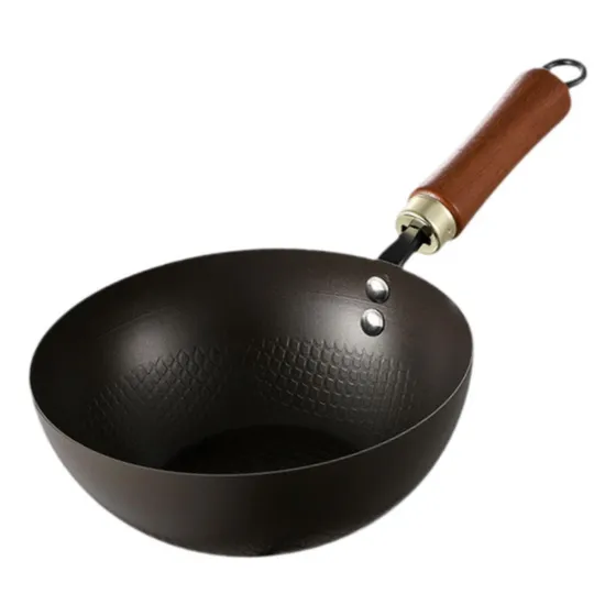 Iron Wok Cooking Wok Freing Pan Chino Wok For Home 28 Cm