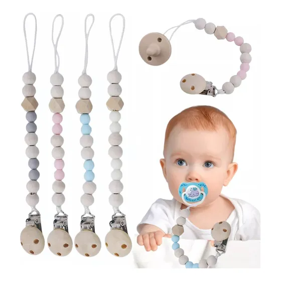5 Piece Clip Sujetator Portachupon O Chupete Baby, Correa P