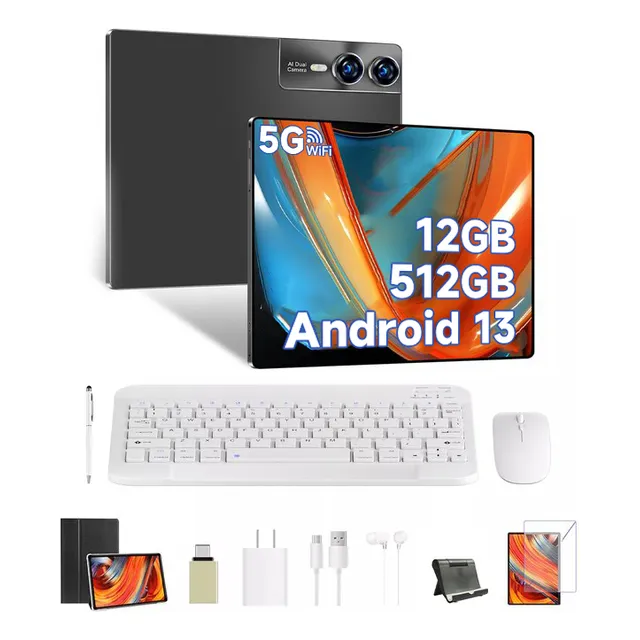 Tablet Hancdon S12 Full Band Doble Sim y Doble Espera con Wifi 5g Android 13 Almacenamiento 512gb Ram 12gb Negro