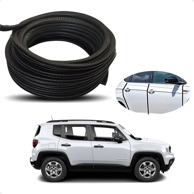 Borracha Protetor Borda Porta Jeep Renegade 10mt Universal