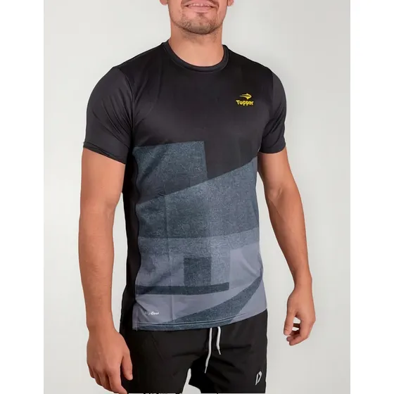 Topper Remera Tenis Hombre Mc Men Tns Bs Negro Ras