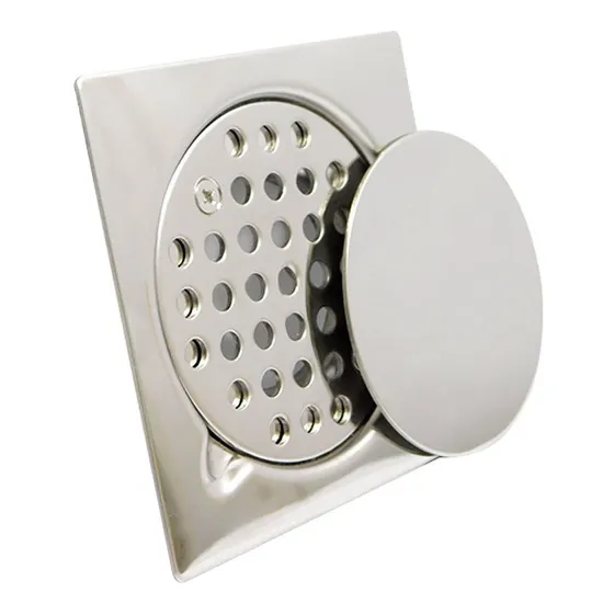 Rejilla Centro Piso Aceroinox 4×4 Anticucaracha C/tapa Ciega