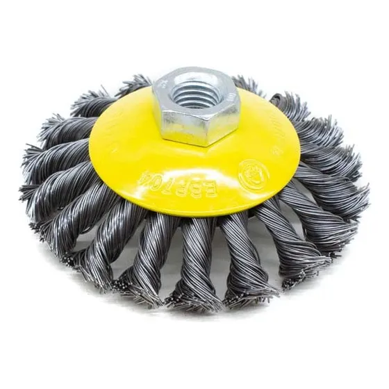 Cepillo 4 Plano De Acero P/amoladora Uyus Ebp704 Color Amarillo