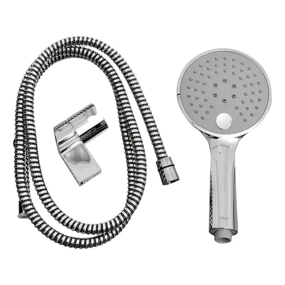 Regadera Ducha Redonda Tipo Teléfono C/manguera 4 Pulgada