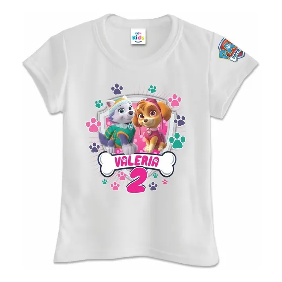Franela Camisa Niño Paw Patrol Skye Y Everest Algodon
