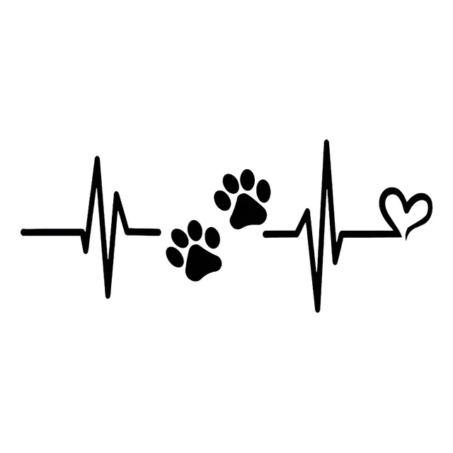 Vinilo Tuning Autos Ploter Calco  Huella Perrito Cardio