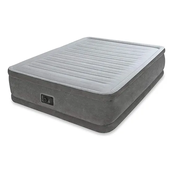 Colchon Auto Inflable Eléctrico Intex 64414 Confort Plush Deluxe 2 Plazas 152X203X46 Cm
