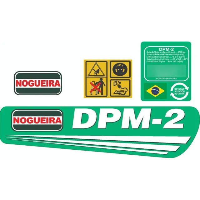 Kit Decalque P/ Triturador Dpm-2 - Nogueira