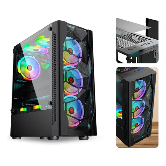 Gabinete Gamer Gamekm 4 Ventiladores Atx Con Usb3.0