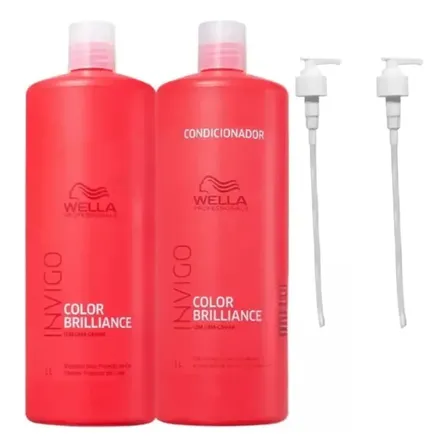 Kit Wella Invigo Color Brilliance Shampoo 1lt + Cond 1lt