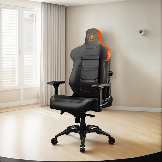 Silla Profesional Gamer Cougar Armor Evo Color Naranja Material del tapizado Cuero sintético