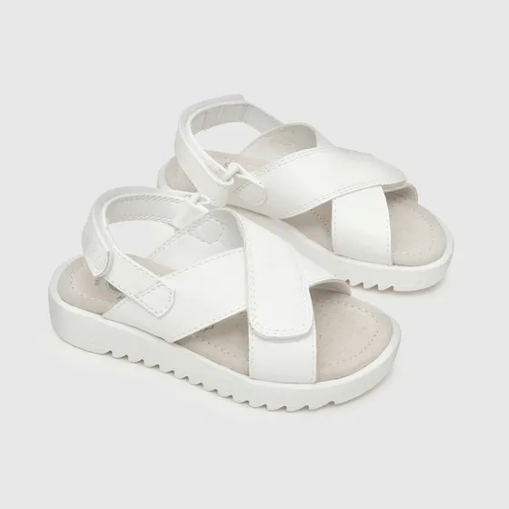 Sandalia De Niña Doble Ajuste Blanco Colloky