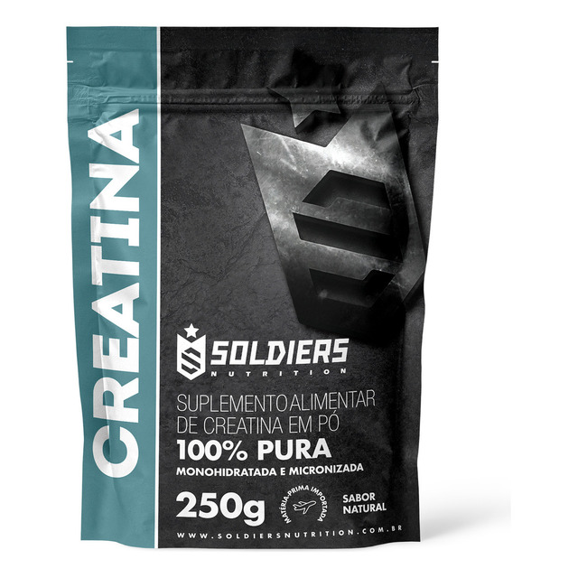 Creatina Monohidratada 250g - 100% Pura - Soldiers Nutrition Creatina Monohidratada 250g - 100% Pura - Soldiers Nutrition