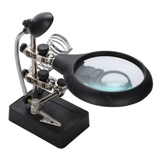 Lupa De Escritorio Multifuncional Clip Con Luz Led Auxiliar Lupa De Escritorio Multifuncional Clip Con Luz Led Auxiliar