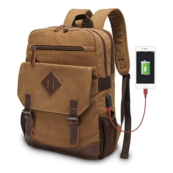 Mochila De Lona Para Hombres Y Mujeres, Mochila