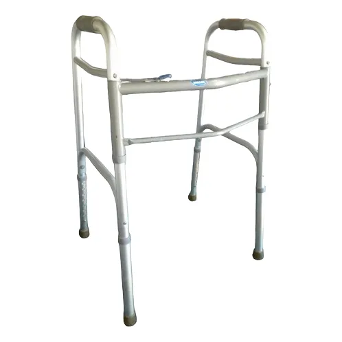 Andadera Aluminio Plegable Plateada.