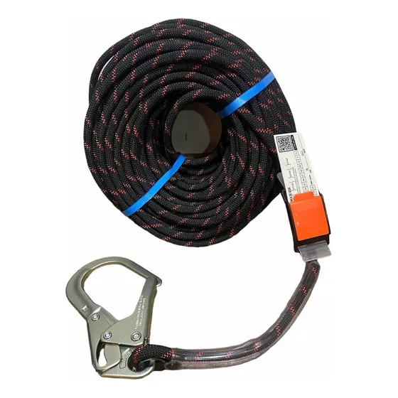 Línea De Vida Certificada 13 Mm X 50 Metros Con Gancho