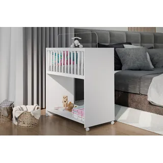 Mini Berço Com ColchĂŁo Multiuso 2 Em 1 Mesa Aparador Infantil Quarto BebĂȘ Branco Mini Berço Com ColchĂŁo Multiuso 2 Em 1 Mesa Aparador Infantil Quarto BebĂȘ Branco